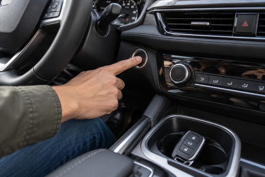 Push-to-start smart key in a cup holder after smart key replacement in Albuquerque